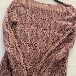 Boat neck, mauve, sweater